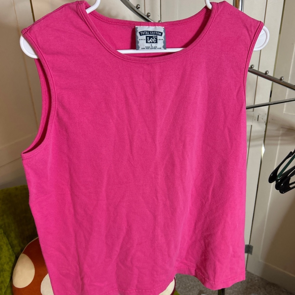 Vintage Lee Pink Fuchsia Cotton Tank
